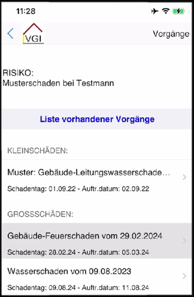 Schadengutachter App für VGI-Expert